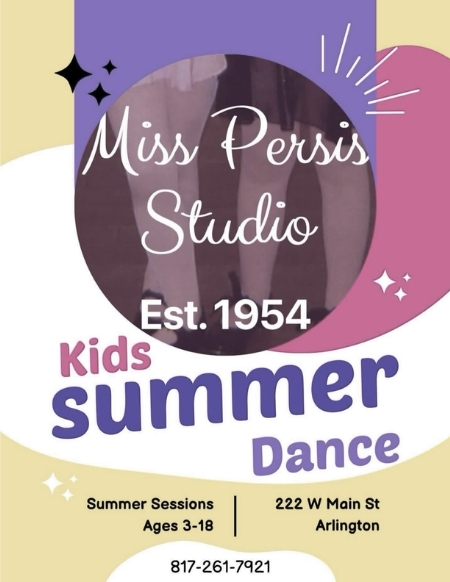 Miss Persis Studio summer dance program flyer