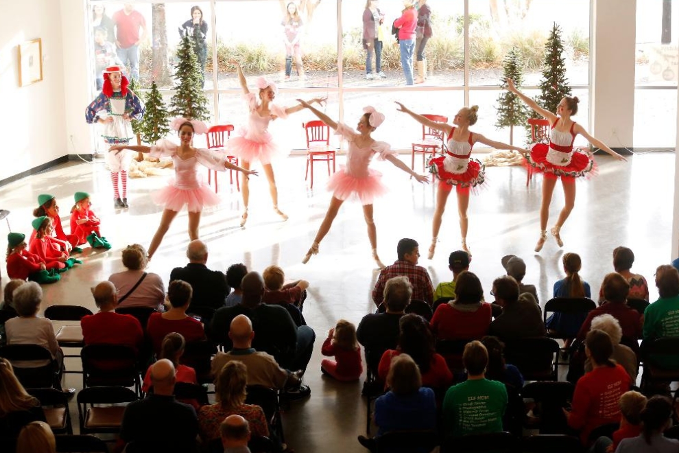 Dancers performing in a Miss Persis Studio Elf Show
